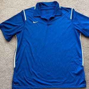 Nike dry fit Men's Royal Blue Performance Polo. Size XL. GUC